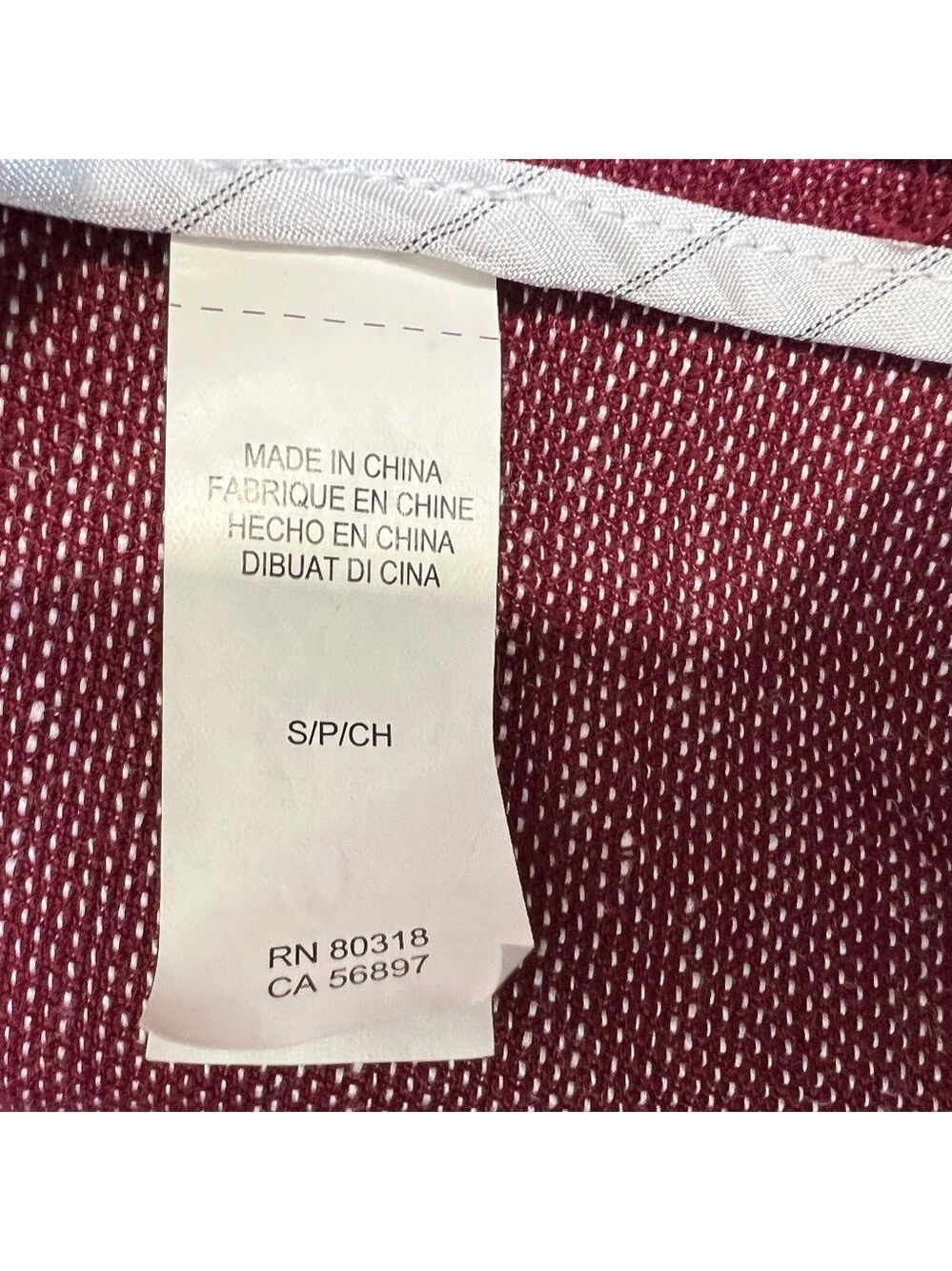 Lucky Brand burgundy linen blend 2 button roll sleeve unlined blazer jacket S - Picture 12 of 14